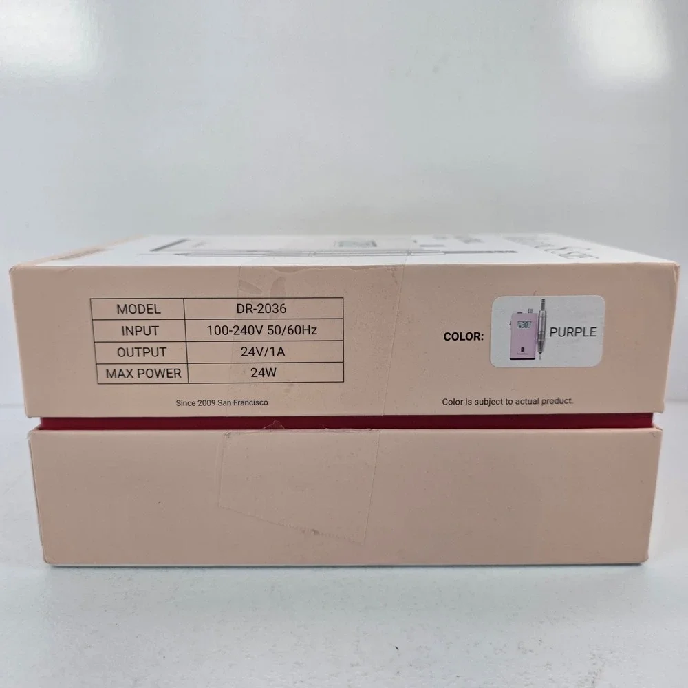 MelodySusie SC320H Professional Rechargeable Nail Drill 30000 RPM Purple Silver